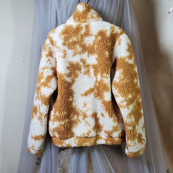 Betsey Johnson Performance Jacket Fleece Tye Dye Full Zip Size S Cabincore Soft - Picture 3 of 5